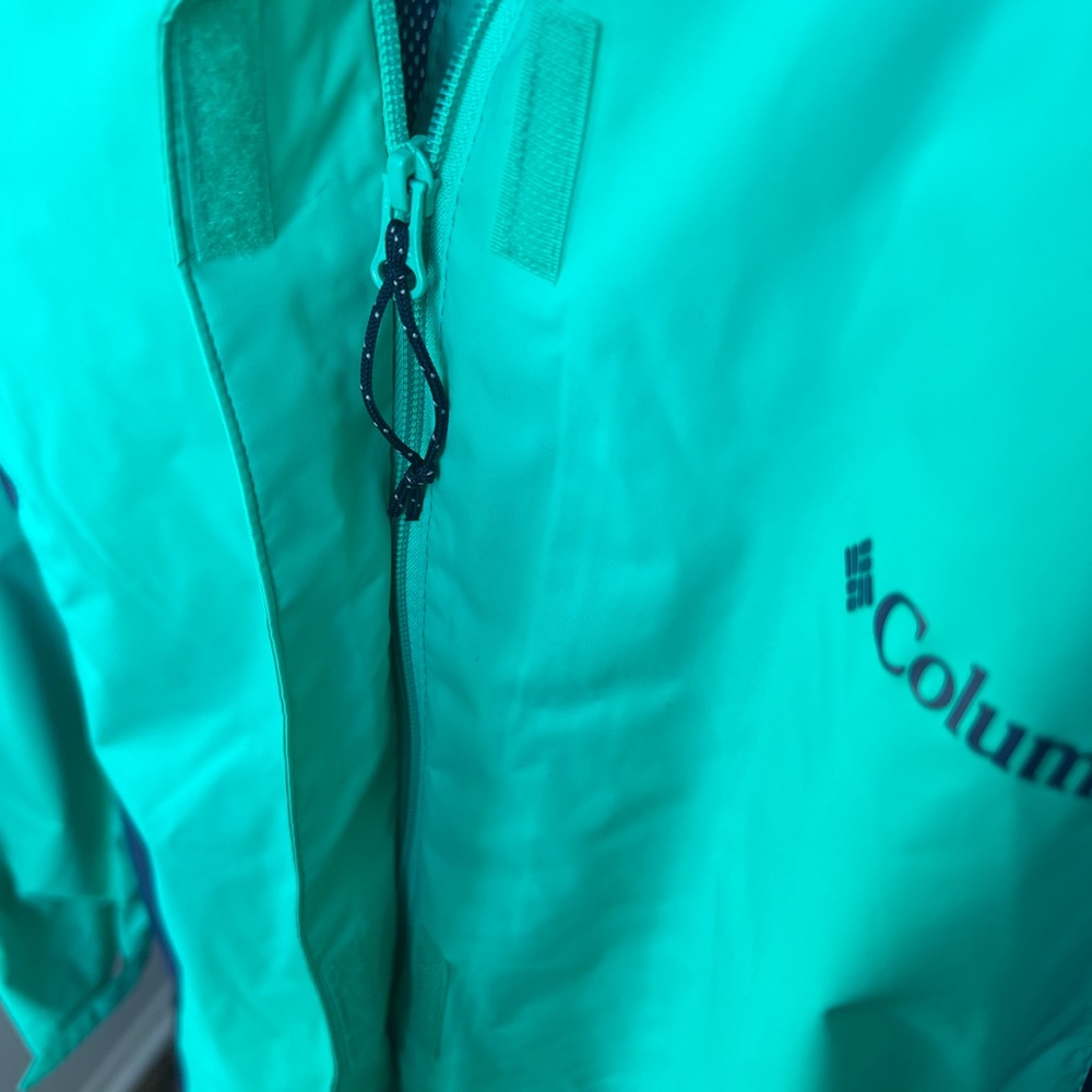 Columbia Arcadia II Plus Size Emerald and Midnight Blue Jacket | 2XL Raincoat - Picture 11 of 15